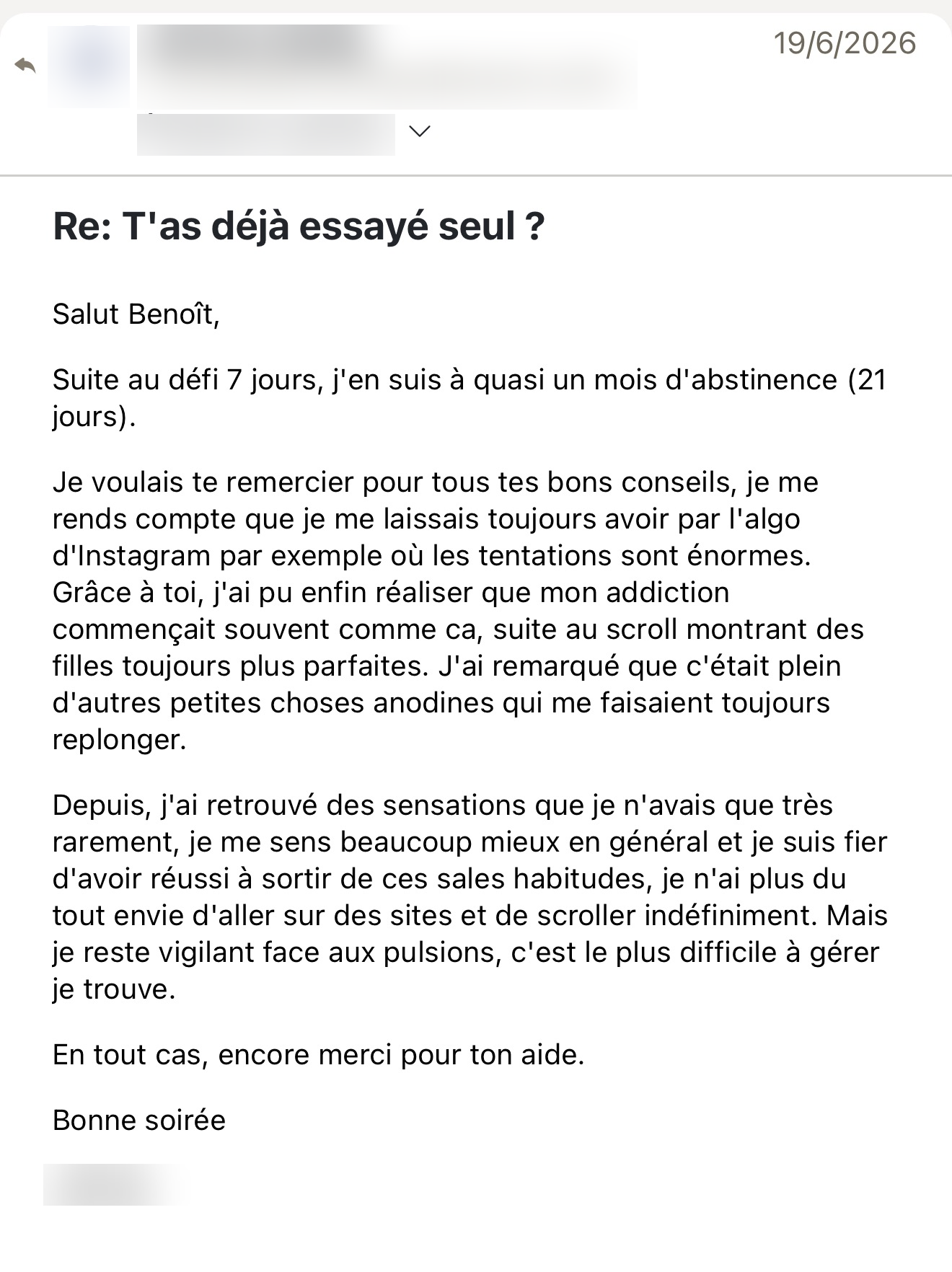 Témoignage client