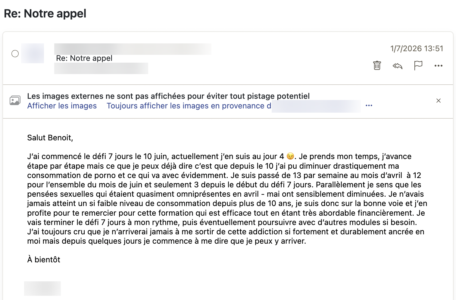 Témoignage client